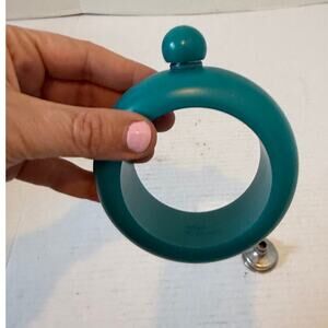 Teal Writ Flask Bracelet with Funnel for Easy Filling